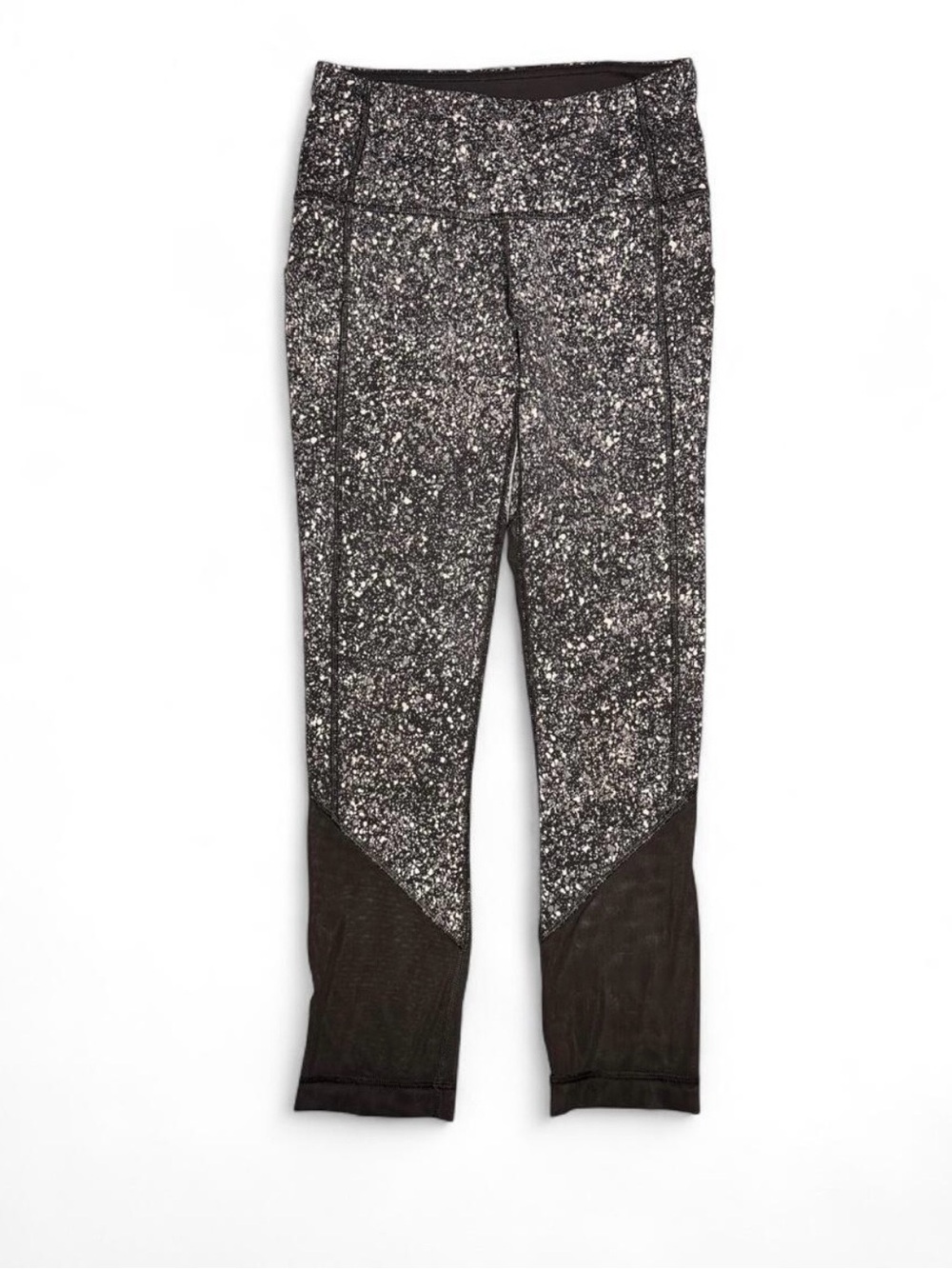 Lululemon Women Black and White Speckled Leggings